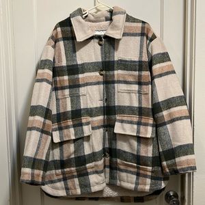 American eagle plaid multi color jacket size L